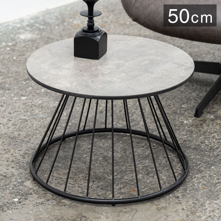ラウンドテーブルL PT-341 東谷 テーブル ラウンドテーブル 丸 サイドテーブル ストーン柄 石目調 スチール アイアン 北欧 モダン インダストリアル シンプル カフェ おしゃれ リビング ソファ(代引不可)