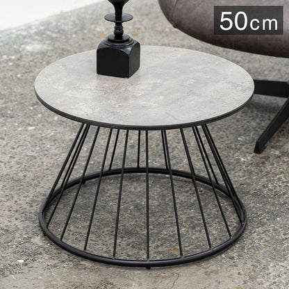 ラウンドテーブルL PT-341 東谷 テーブル ラウンドテーブル 丸 サイドテーブル ストーン柄 石目調 スチール アイアン 北欧 モダン インダストリアル シンプル カフェ おしゃれ リビング ソファ(代引不可)