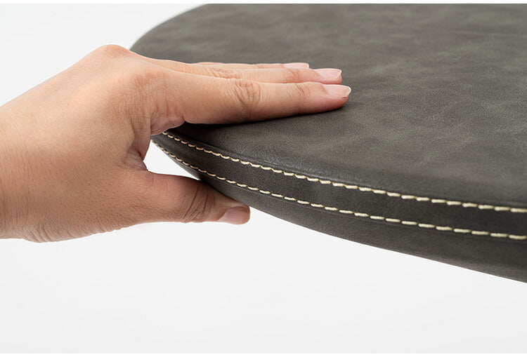 サイドテーブル PT-368 東谷 サイドテーブル おしゃれ 丸 ソフトレザー ベッド ソファ横 ソファー ソファーサイドテーブル テーブル ラウンド ステッチ 合皮 ブラウン 茶色 グレー モダン(代引不可)