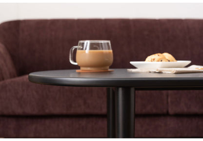 リビングテーブル テーブル リビングテーブル センターテーブル 飾り棚 楕円 丸 ラタン 二段 2段 北欧 韓国インテリア シンプル ナチュラル 寝室 ソファーサイド ブラック 黒(代引不可)