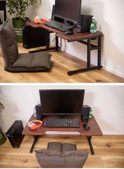 ゲーミングデスク パソコンデスク PCデスク 高さ調節可 ドリンクホルダー付 アジャスター付 幅90cm 学習机 オフィスデスク ワークデスク 北欧 作業机 シンプル 書斎机(代引不可)