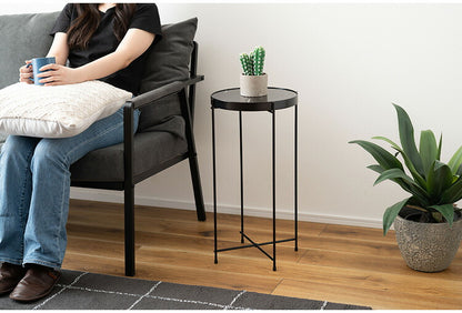 サイドテーブル PT-561 東谷 サイドテーブル ミニテーブル ソファサイド 石目調 ブラック シック スチール シンプル スタイリッシュ 机 テーブル モダン かっこいい(代引不可)