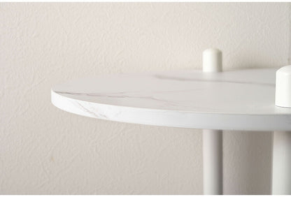 オープンラック2段 PT-563 東谷 オープンラック ラック 収納棚 ディスプレイラック 大理石調 石目調 2段 シック モダン 黒 ブラック 楕円形 ストーン柄 リビング 見せる収納(代引不可)