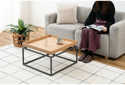 リビングテーブル PT-784 東谷 テーブル センターテーブル リビングテーブル ローテーブル ソファテーブル リビング おしゃれ コーヒーテーブル 天然木 シンプル スチール脚 アイアン シック(代引不可)