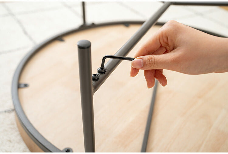 ラウンドテーブル PT-785 東谷 テーブル センターテーブル リビングテーブル ラウンドテーブル ローテーブル ソファテーブル リビング おしゃれ コーヒーテーブル 天然木 シンプル スチール脚(代引不可)