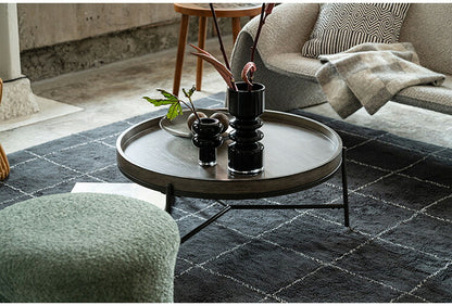 ラウンドテーブル PT-785 東谷 テーブル センターテーブル リビングテーブル ラウンドテーブル ローテーブル ソファテーブル リビング おしゃれ コーヒーテーブル 天然木 シンプル スチール脚(代引不可)