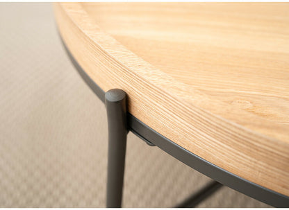 ラウンドテーブル PT-785 東谷 テーブル センターテーブル リビングテーブル ラウンドテーブル ローテーブル ソファテーブル リビング おしゃれ コーヒーテーブル 天然木 シンプル スチール脚(代引不可)