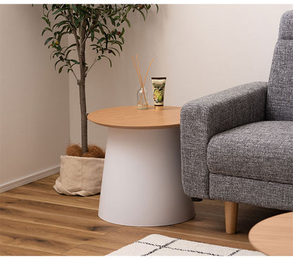 テーブル ラウンドテーブル 丸 ポリプロピレン サイドテーブル センターテーブル ナイトテーブル 室内 おしゃれ ホワイト グレー シンプル 異素材(代引不可)