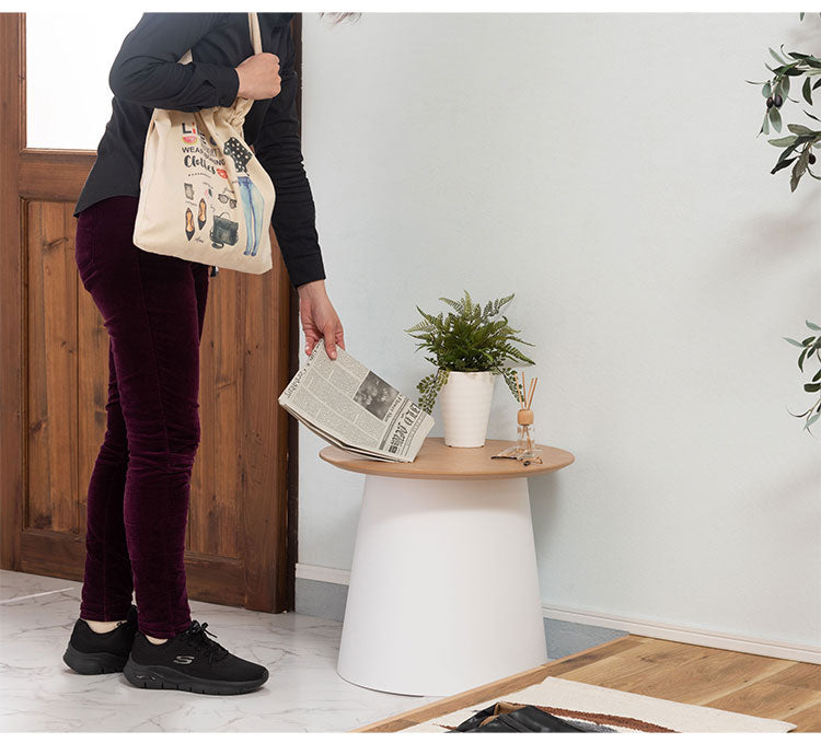 テーブル ラウンドテーブル 丸 ポリプロピレン サイドテーブル センターテーブル ナイトテーブル 室内 おしゃれ ホワイト グレー シンプル 異素材(代引不可)