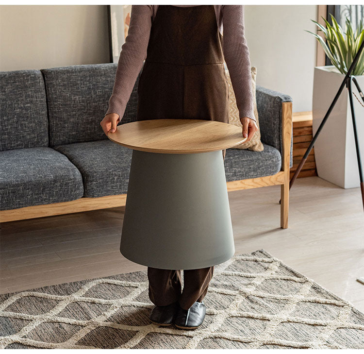 テーブル ラウンドテーブル 丸 ポリプロピレン サイドテーブル センターテーブル ナイトテーブル 室内 おしゃれ ホワイト グレー シンプル 異素材(代引不可)