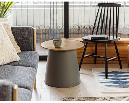 テーブル ラウンドテーブル 丸 ポリプロピレン サイドテーブル センターテーブル ナイトテーブル 室内 おしゃれ ホワイト グレー シンプル 異素材(代引不可)