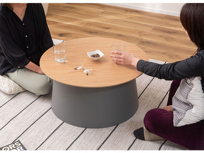 テーブル ラウンドテーブル 丸 ポリプロピレン サイドテーブル センターテーブル ナイトテーブル 室内 おしゃれ ホワイト グレー シンプル 異素材(代引不可)