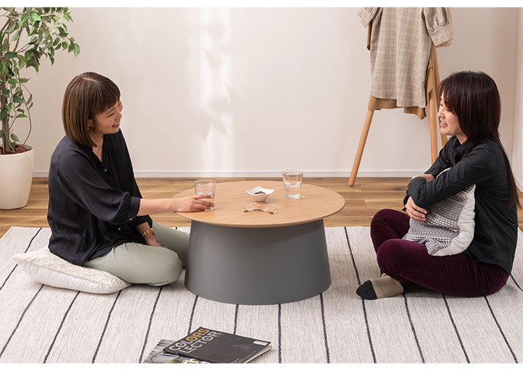 テーブル ラウンドテーブル 丸 ポリプロピレン サイドテーブル センターテーブル ナイトテーブル 室内 おしゃれ ホワイト グレー シンプル 異素材(代引不可)