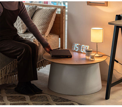 テーブル ラウンドテーブル 丸 ポリプロピレン サイドテーブル センターテーブル ナイトテーブル 室内 おしゃれ ホワイト グレー シンプル 異素材(代引不可)