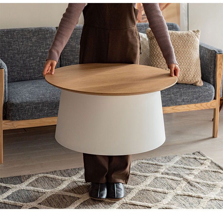 テーブル ラウンドテーブル 丸 ポリプロピレン サイドテーブル センターテーブル ナイトテーブル 室内 おしゃれ ホワイト グレー シンプル 異素材(代引不可)