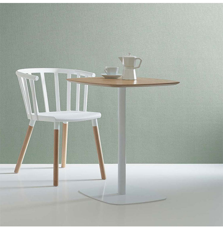 ダイニングテーブル カフェテーブル 幅60cm おしゃれ 北欧 木製 スチール オーク 1本脚 正方形 韓国インテリア シンプル ナチュラル グレー 白 ホワイト 新生活(代引不可)