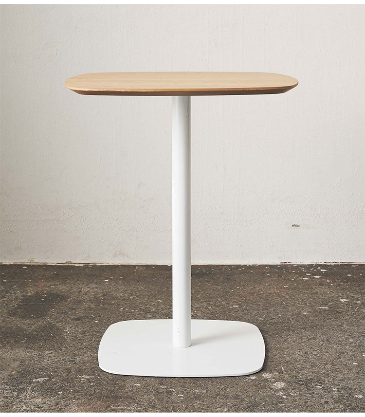 ダイニングテーブル カフェテーブル 幅60cm おしゃれ 北欧 木製 スチール オーク 1本脚 正方形 韓国インテリア シンプル ナチュラル グレー 白 ホワイト 新生活(代引不可)