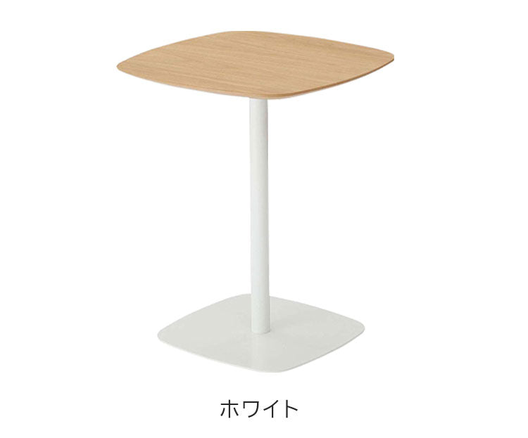 ダイニングテーブル カフェテーブル 幅60cm おしゃれ 北欧 木製 スチール オーク 1本脚 正方形 韓国インテリア シンプル ナチュラル グレー 白 ホワイト 新生活(代引不可)