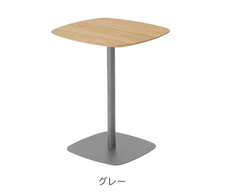 ダイニングテーブル カフェテーブル 幅60cm おしゃれ 北欧 木製 スチール オーク 1本脚 正方形 韓国インテリア シンプル ナチュラル グレー 白 ホワイト 新生活(代引不可)