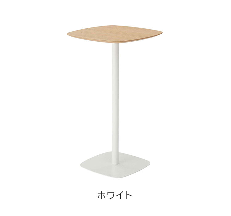 ハイテーブル テーブル おしゃれ 天然木 高さ102.5 幅60 異素材 オーク材 カフェ 高め ダイニング 全2色 ホワイト グレー 白 シンプル 新生活(代引不可)
