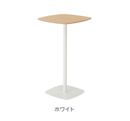 ハイテーブル テーブル おしゃれ 天然木 高さ102.5 幅60 異素材 オーク材 カフェ 高め ダイニング 全2色 ホワイト グレー 白 シンプル 新生活(代引不可)