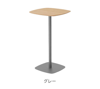 ハイテーブル テーブル おしゃれ 天然木 高さ102.5 幅60 異素材 オーク材 カフェ 高め ダイニング 全2色 ホワイト グレー 白 シンプル 新生活(代引不可)