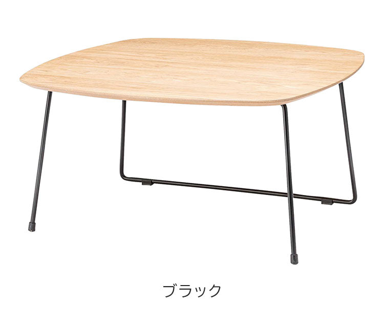 ローテーブル 幅80cm センターテーブル おしゃれ 北欧 木製 スチール オーク 正方形 韓国インテリア シンプル ナチュラル 黒 ブラック 白 ホワイト 新生活(代引不可)