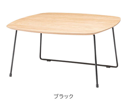 ローテーブル 幅80cm センターテーブル おしゃれ 北欧 木製 スチール オーク 正方形 韓国インテリア シンプル ナチュラル 黒 ブラック 白 ホワイト 新生活(代引不可)