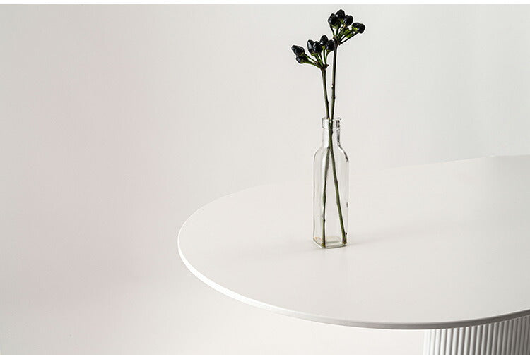 ダイニングテーブル PT-998 東谷 ダイニングテーブル 角丸 シンプル コンパクト スリム 食卓 机 テーブル デスク カフェ 1本脚 オーバル型 ホワイト 白 クラシック インダストリアル ストライプ(代引不可)