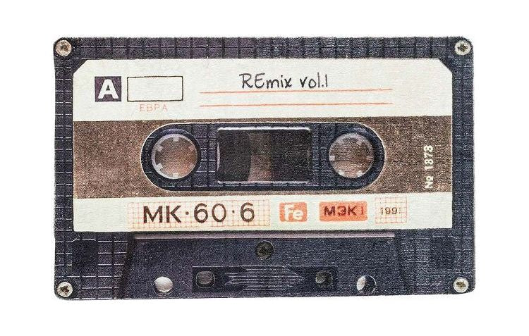 ラグ 50×80cm マット 長方形 カセットテープ おしゃれ 玄関 リビング 滑り止め かわいい 四角 子供部屋 個性的 シンプル 新生活(代引不可)