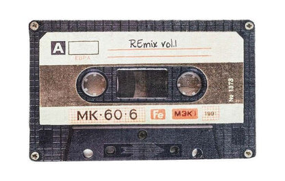 ラグ 50×80cm マット 長方形 カセットテープ おしゃれ 玄関 リビング 滑り止め かわいい 四角 子供部屋 個性的 シンプル 新生活(代引不可)