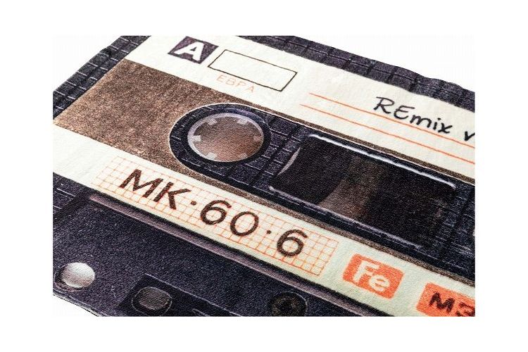 ラグ 50×80cm マット 長方形 カセットテープ おしゃれ 玄関 リビング 滑り止め かわいい 四角 子供部屋 個性的 シンプル 新生活(代引不可)