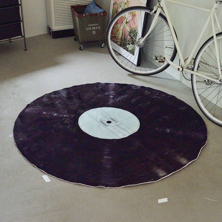 ラグ 円形 丸 直径140cm デザイン 滑り止め プリントラグ カーペット インテリア 北欧 かわいい おしゃれ シンプル rug 絨毯 オールシーズン 冬 夏 丸形 ラウンド(代引不可)