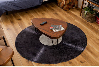 ラグ 円形 丸 直径140cm デザイン 滑り止め プリントラグ カーペット インテリア 北欧 かわいい おしゃれ シンプル rug 絨毯 オールシーズン 冬 夏 丸形 ラウンド(代引不可)