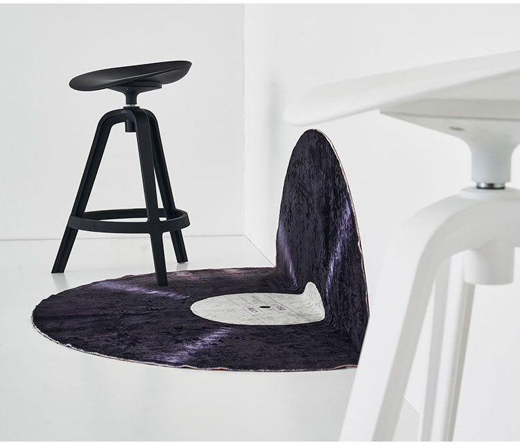 ラグ 円形 丸 直径140cm デザイン 滑り止め プリントラグ カーペット インテリア 北欧 かわいい おしゃれ シンプル rug 絨毯 オールシーズン 冬 夏 丸形 ラウンド(代引不可)