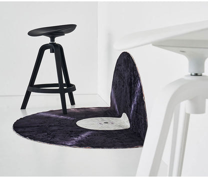 ラグ 円形 丸 直径140cm デザイン 滑り止め プリントラグ カーペット インテリア 北欧 かわいい おしゃれ シンプル rug 絨毯 オールシーズン 冬 夏 丸形 ラウンド(代引不可)