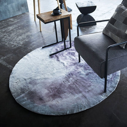 ラグ 円形 丸 直径140cm 月 デザイン 滑り止め プリントラグ カーペット インテリア 北欧 かわいい おしゃれ シンプル rug 絨毯 オールシーズン 冬 夏 丸形 ラウンド(代引不可)