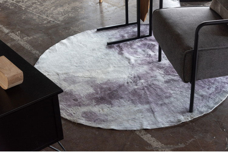 ラグ 円形 丸 直径140cm 月 デザイン 滑り止め プリントラグ カーペット インテリア 北欧 かわいい おしゃれ シンプル rug 絨毯 オールシーズン 冬 夏 丸形 ラウンド(代引不可)