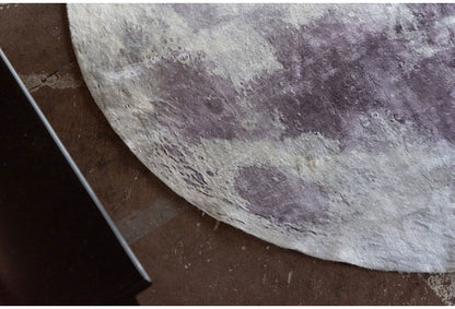 ラグ 円形 丸 直径140cm 月 デザイン 滑り止め プリントラグ カーペット インテリア 北欧 かわいい おしゃれ シンプル rug 絨毯 オールシーズン 冬 夏 丸形 ラウンド(代引不可)