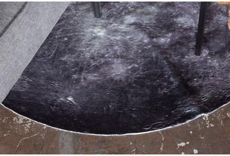 ラグ 円形 丸 直径140cm 月 デザイン 滑り止め プリントラグ カーペット インテリア 北欧 かわいい おしゃれ シンプル rug 絨毯 オールシーズン 冬 夏 丸形 ラウンド(代引不可)