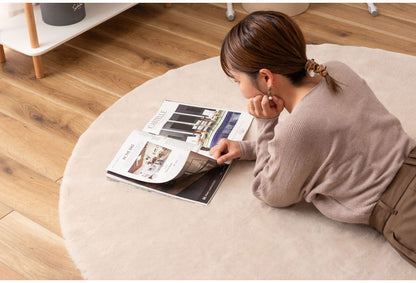 ラグ 円形 丸 直径150cm 無地 デザイン 滑り止め プリントラグ カーペット インテリア 北欧 かわいい おしゃれ シンプル rug 絨毯 オールシーズン 冬 夏 丸形 ラウンド(代引不可)