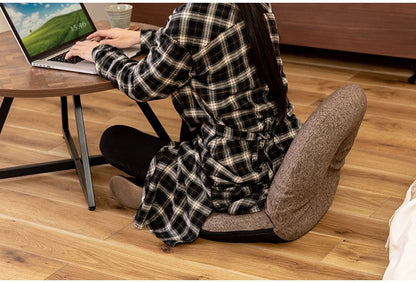 カックンリクライナー 座椅子 椅子 フロアチェア 折りたたみチェア リクライナー ドーナツ型 リクライニングチェア 1人掛け リビング 1人暮らし ベージュ ブラウン かわいい(代引不可)