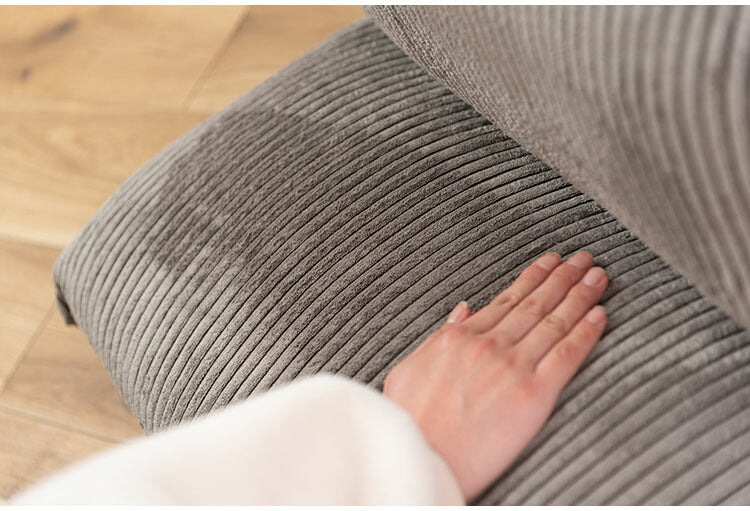 座椅子 フロアチェア おしゃれ コンパクト 小さい 小さめ 折りたたみ式 脚付き コーデュロイ シンプル ベージュ グレー(代引不可)