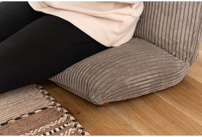 座椅子 フロアチェア おしゃれ コンパクト 小さい 小さめ 折りたたみ式 脚付き コーデュロイ シンプル ベージュ グレー(代引不可)