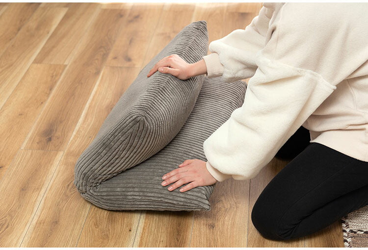 座椅子 フロアチェア おしゃれ コンパクト 小さい 小さめ 折りたたみ式 脚付き コーデュロイ シンプル ベージュ グレー(代引不可)