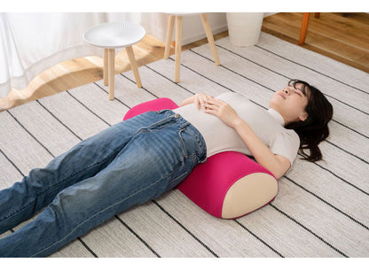 ストレッチポール ヨガポール ヨガチェア 座椅子 座いす エクササイズ おしゃれ リクライニング リラックス メッシュ ピロー まくら 枕 ピンク ブラウン ベージュ(代引不可)