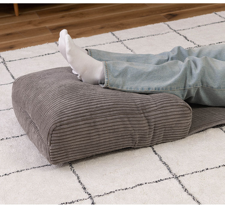 座椅子 クッションチェア コーデュロイ スマホソファ こたつソファ 座いす リクライニング フロアチェア クッション おしゃれ 背もたれ 北欧 ベージュ グレー(代引不可)