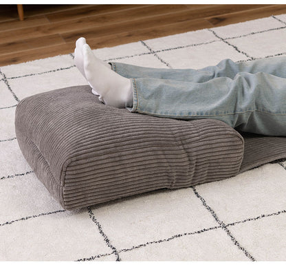 座椅子 クッションチェア コーデュロイ スマホソファ こたつソファ 座いす リクライニング フロアチェア クッション おしゃれ 背もたれ 北欧 ベージュ グレー(代引不可)