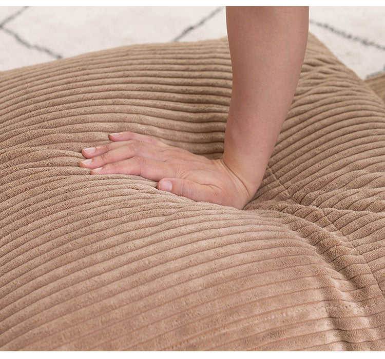 座椅子 クッションチェア コーデュロイ スマホソファ こたつソファ 座いす リクライニング フロアチェア クッション おしゃれ 背もたれ 北欧 ベージュ グレー(代引不可)