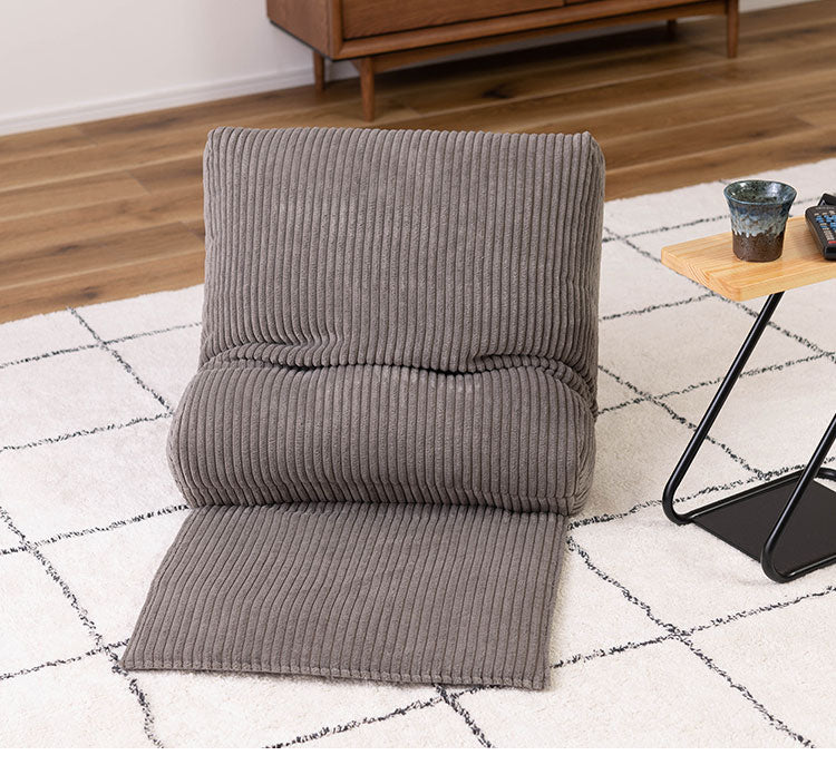 座椅子 クッションチェア コーデュロイ スマホソファ こたつソファ 座いす リクライニング フロアチェア クッション おしゃれ 背もたれ 北欧 ベージュ グレー(代引不可)